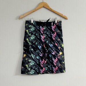 Maui & Sons Boys Rainbow Tiger Shark Print Board Shorts